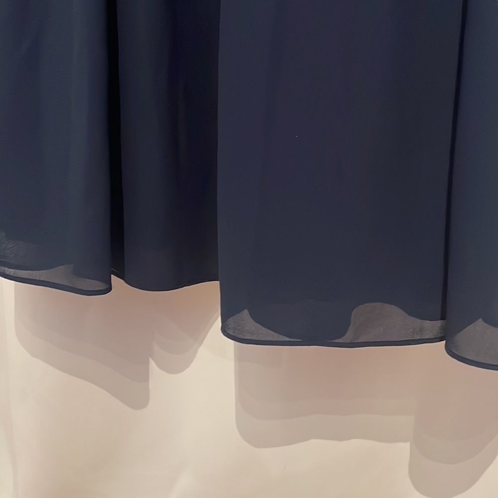 Belle Badgley Mischka size 2 navy floor length gown. - Picture 3 of 7